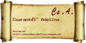 Csarankó Adelina névjegykártya